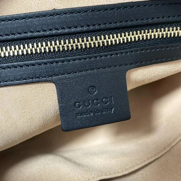 Auth GUCCI Ophidia 517080 Red Black Suede Patent Leather - Shoulder Bag - Picture 9 of 9